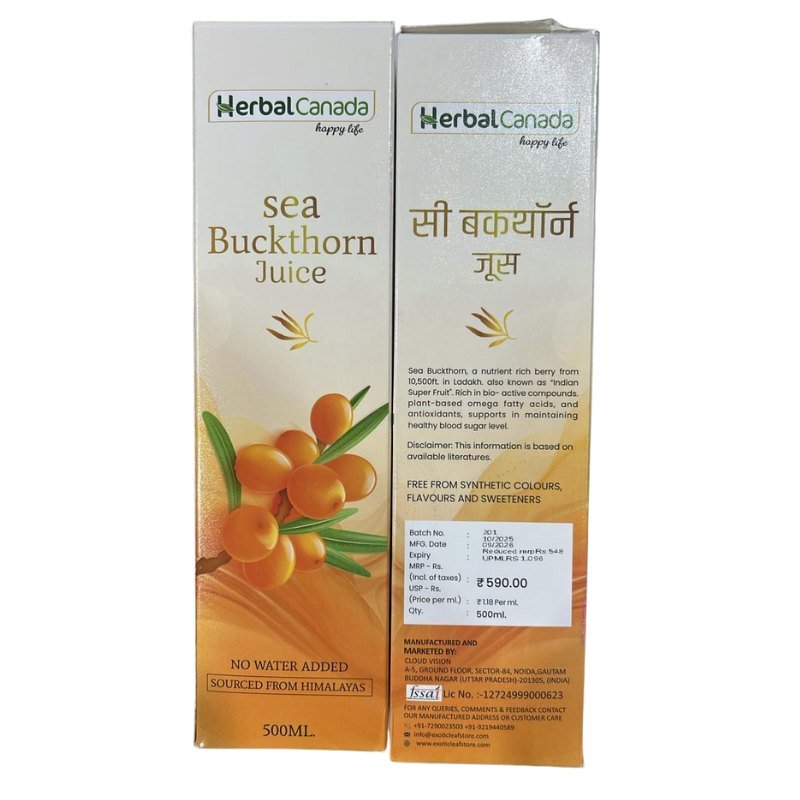 Herbal Canada Sea Buckthorn Juice pack
