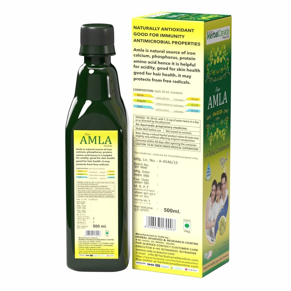 Herbal Canada Amla Swaras pack